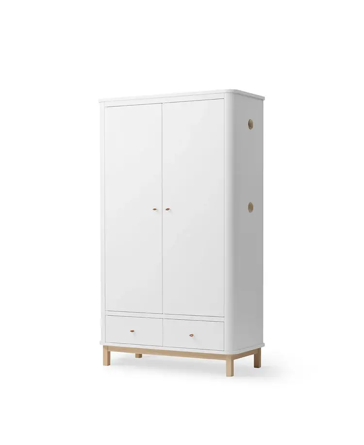 Oliver Furniture Wood Wardrobe 2 Doors - White/Oak
