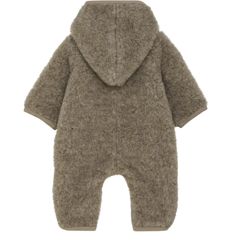 Huttelihut Pram Suit Wool Teddy w. Lin. - Camel Melange