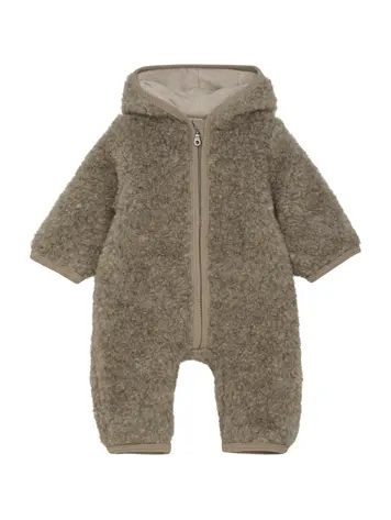 Huttelihut Pram Suit Wool Teddy w. Lin. - Camel Melange