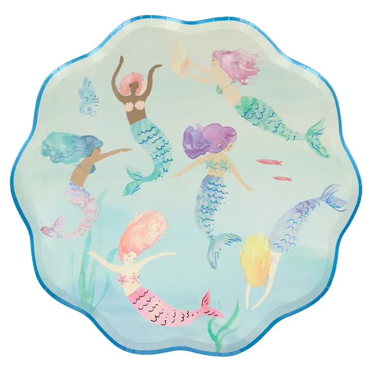 Meri Meri Mermaid Swimming Plates - 8pack