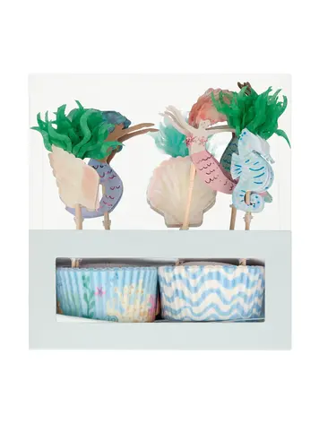 Meri Meri Zeemeerminnen Cupcake Kit - 24pack