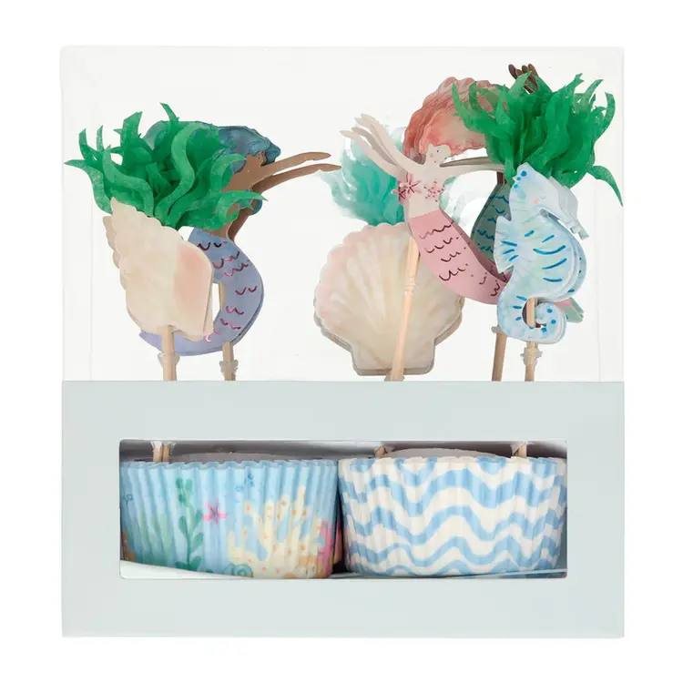 Meri Meri Mermaid Cupcake Kit - 24pack
