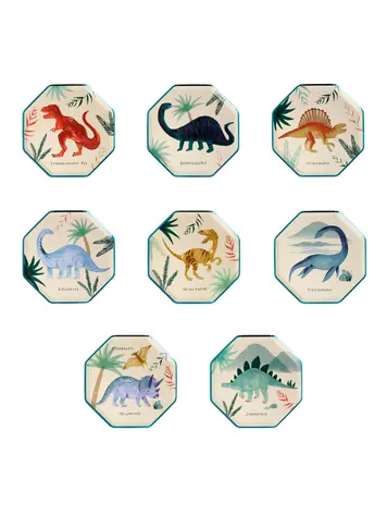 Meri Meri Dinosaur Kingdom Side Plates - 8pack