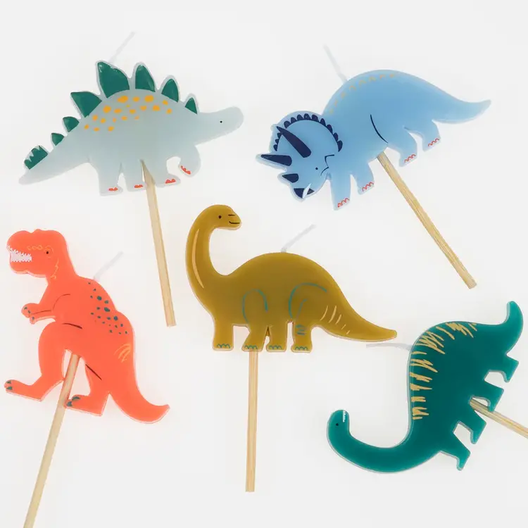 Meri Meri Dinosaur Candles - 5pack
