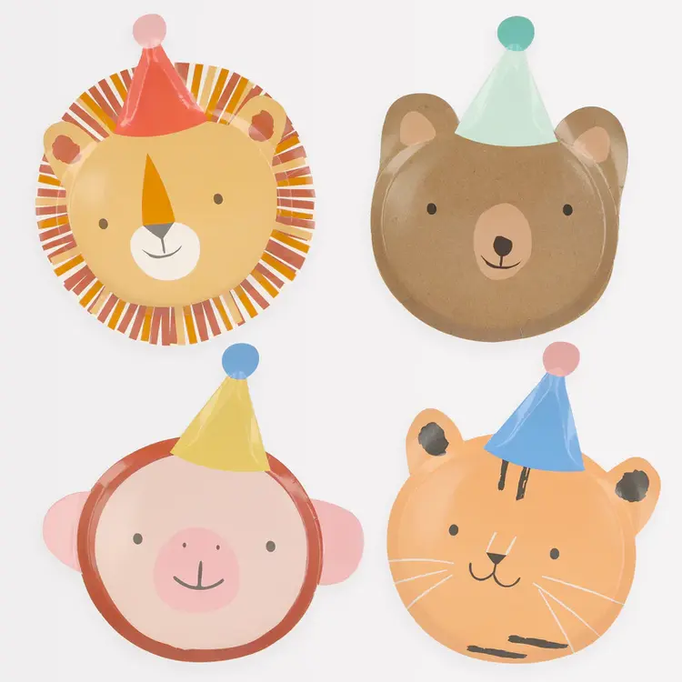 Meri Meri Animal Parade Plates - 8pack