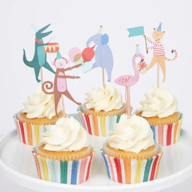 Meri Meri Animal Parade Cupcake Kit - 24pack