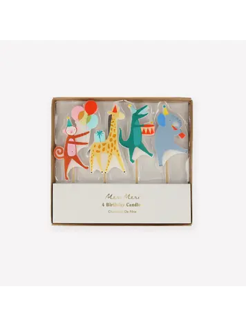 Meri Meri Animal Parade Kaarsjes - 4pack