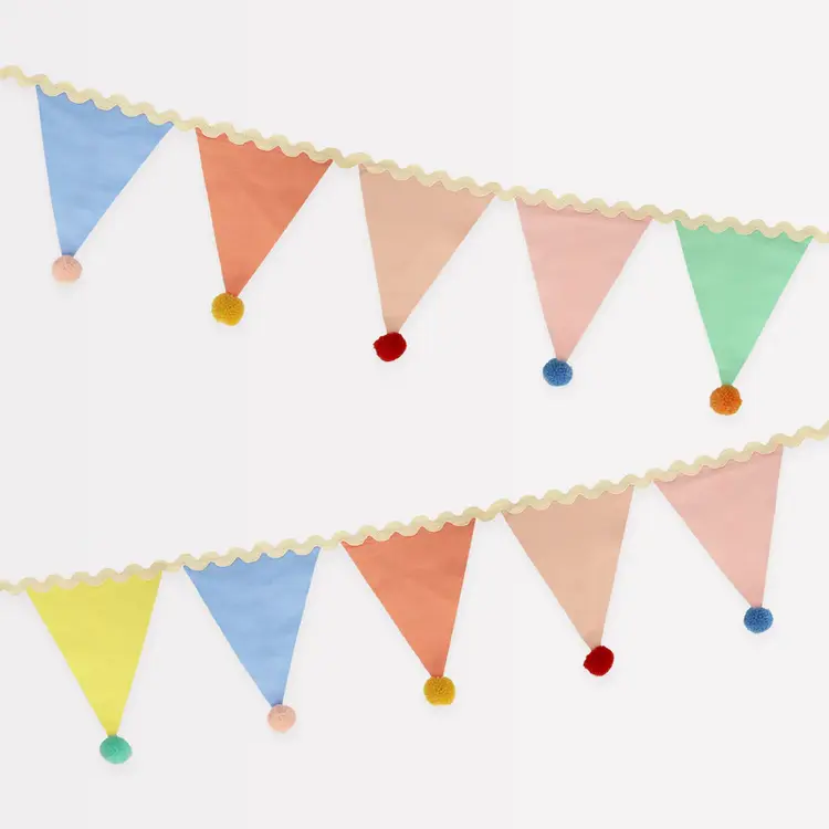 Meri Meri Pastel Pom Pom Flag Garland