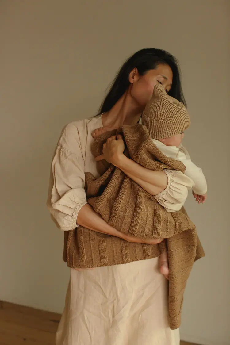 Hvid Blanket Holly - Walnut