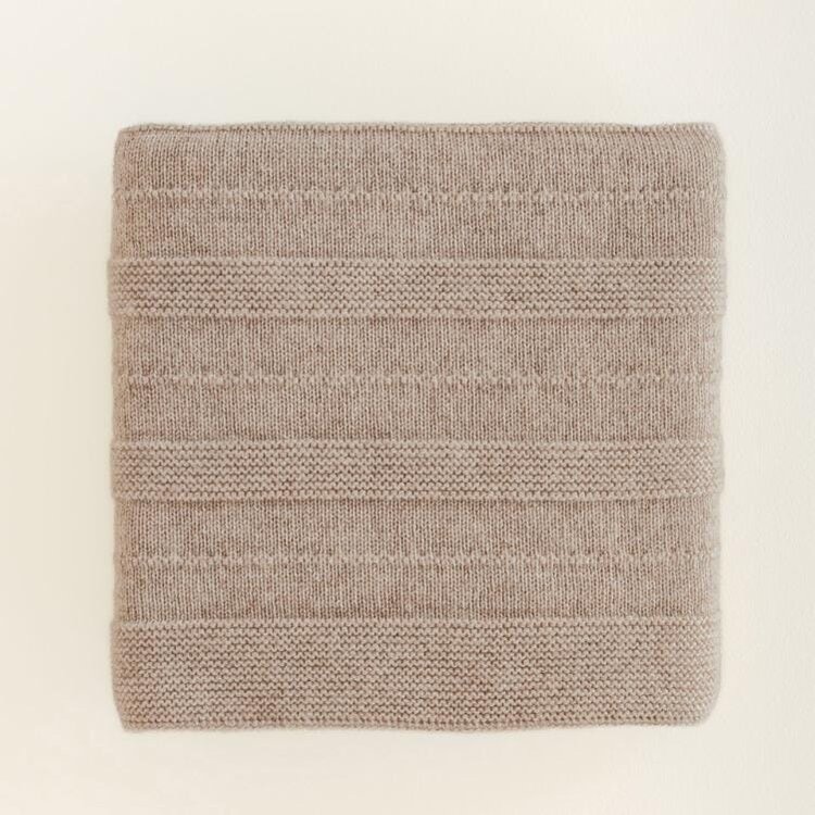 Hvid Blanket Holly - Sand