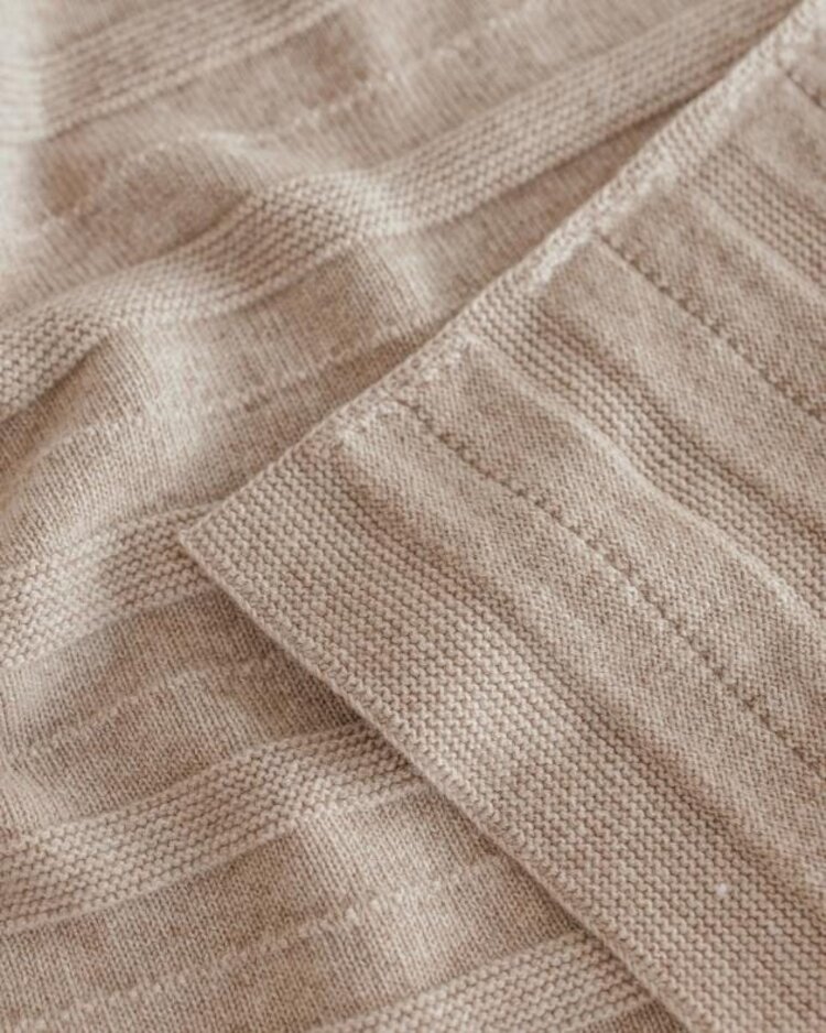 Hvid Blanket Holly - Sand