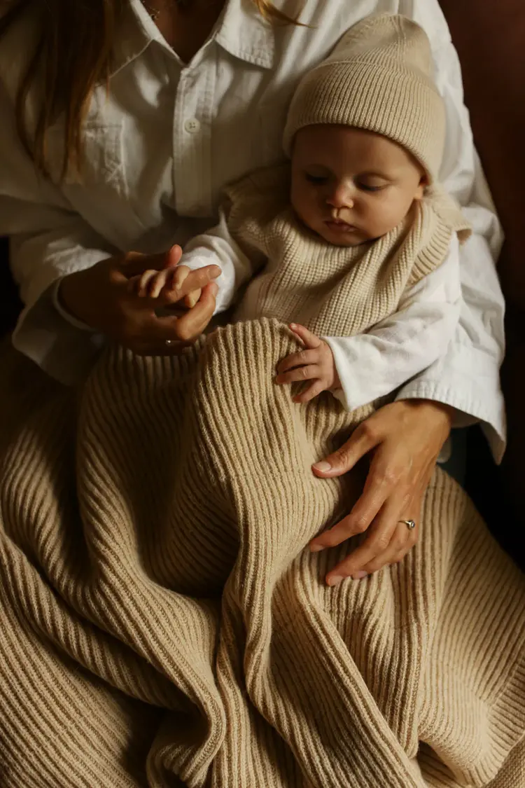 Hvid Blanket Gaston - Beige