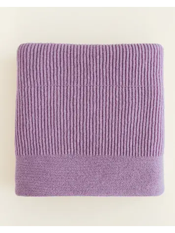 Hvid Blanket Gaston - Lavender