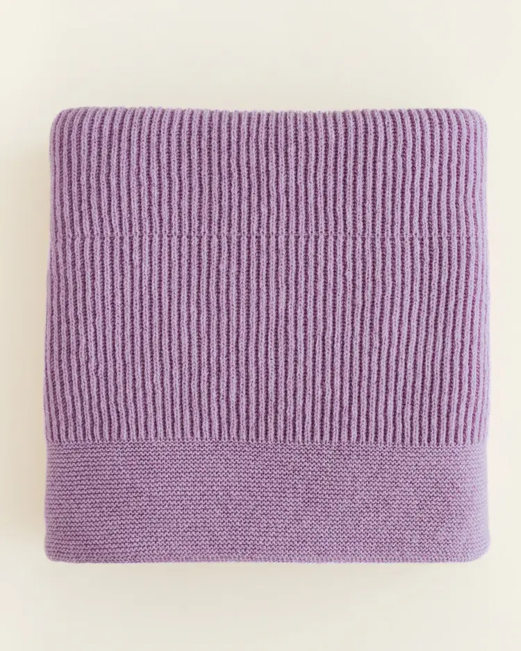 Hvid Blanket Gaston - Lavender