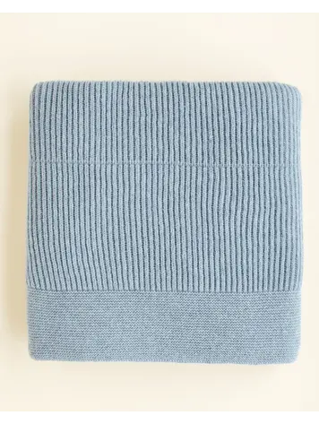 Hvid Blanket Gaston - Frost Blue