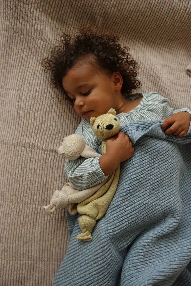 Hvid Blanket Gaston - Frost Blue