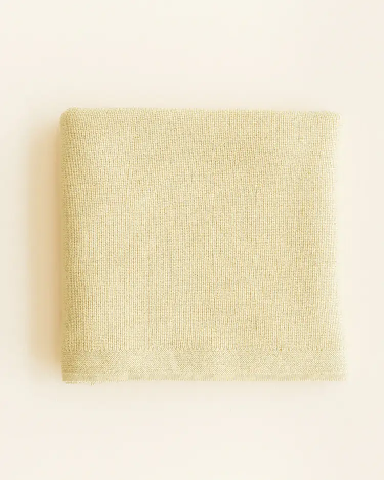 Hvid Blanket Felix - Light Yellow