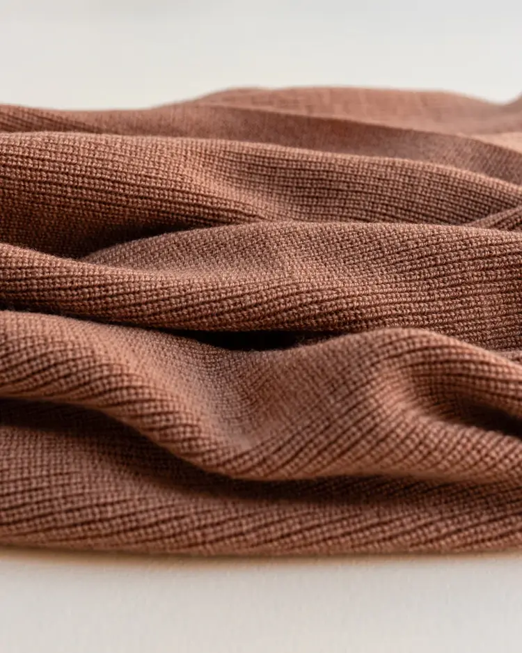 Hvid Blanket Felix - Terracotta