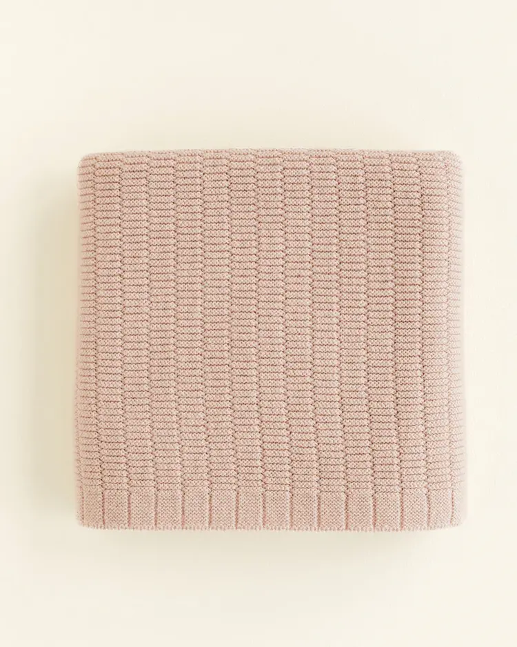 Hvid Blanket Ida - Apricot