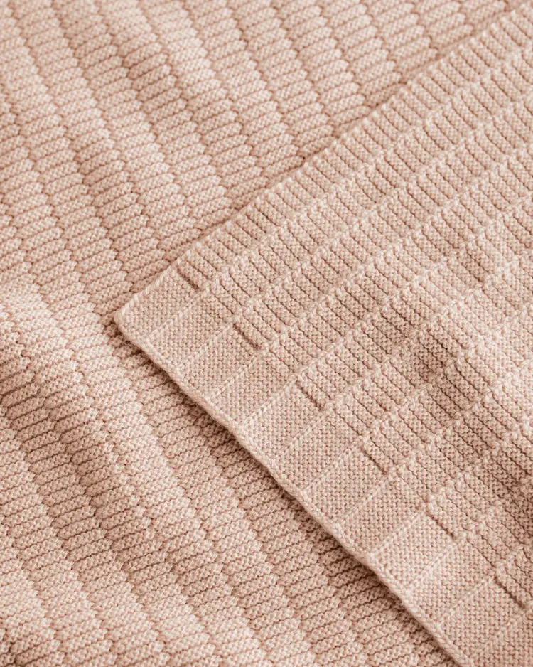 Hvid Blanket Ida - Apricot