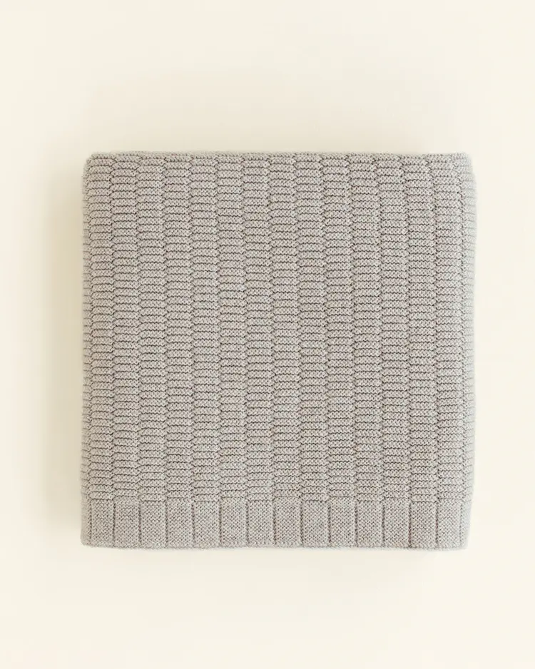 Hvid Blanket Ida - Pebble