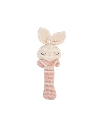 Patti Oslo Bunny Rattle - Cream Pink