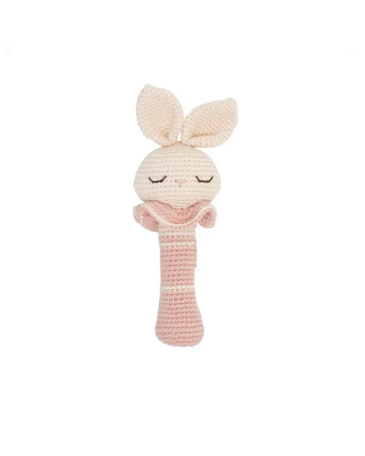 Patti Oslo Bunny Rattle - Cream Pink