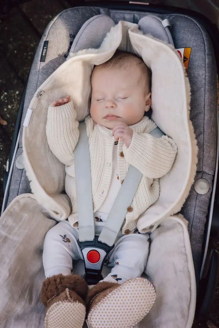 Alwero Exclusive Inleg Maxicosi - Naturel Reversible Wol/Linnen