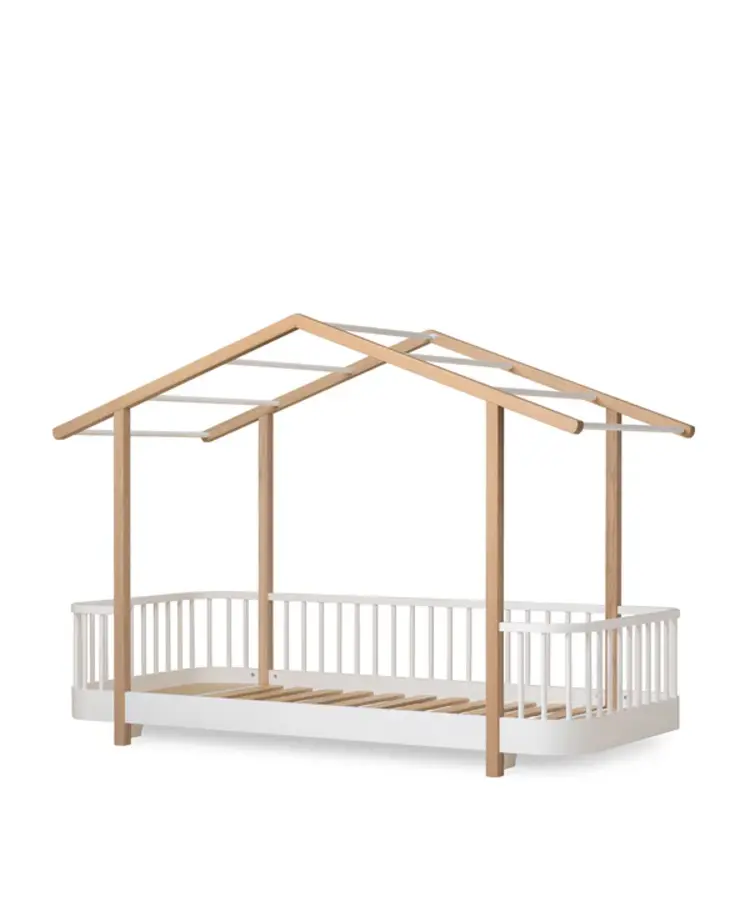 Oliver Furniture Wood Original House Bed - White/Oak