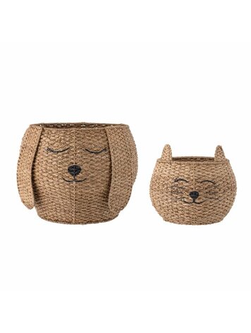 Milus Basket (biggest) - Brown/Bankuan Grass