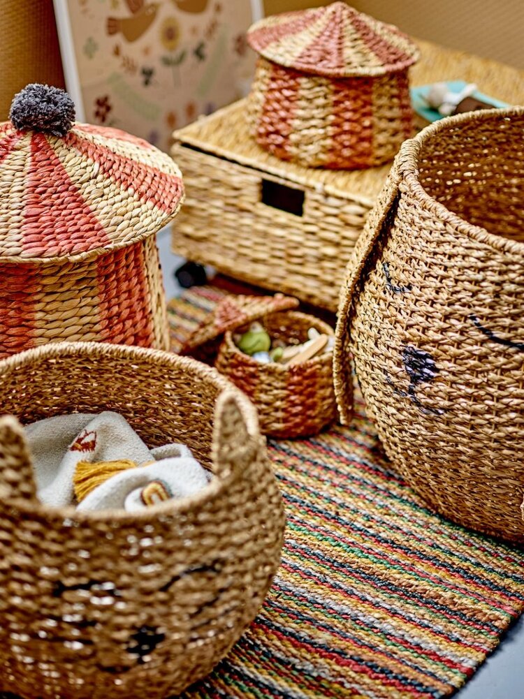 Milus Basket (biggest) - Brown/Bankuan Grass