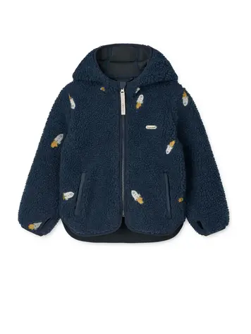 Liewood Mara Pile Jacket - Rocket/Classic Navy