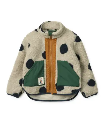 Liewood Noam Pile Jacket - Spot Dots/Mist