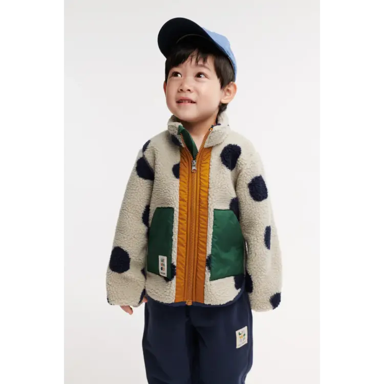 Liewood Noam Pile Jacket - Spot Dots/Mist