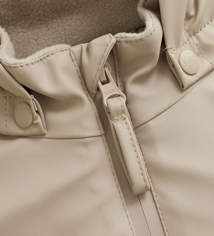 Rainwear Set w. Fleece - White Pepper