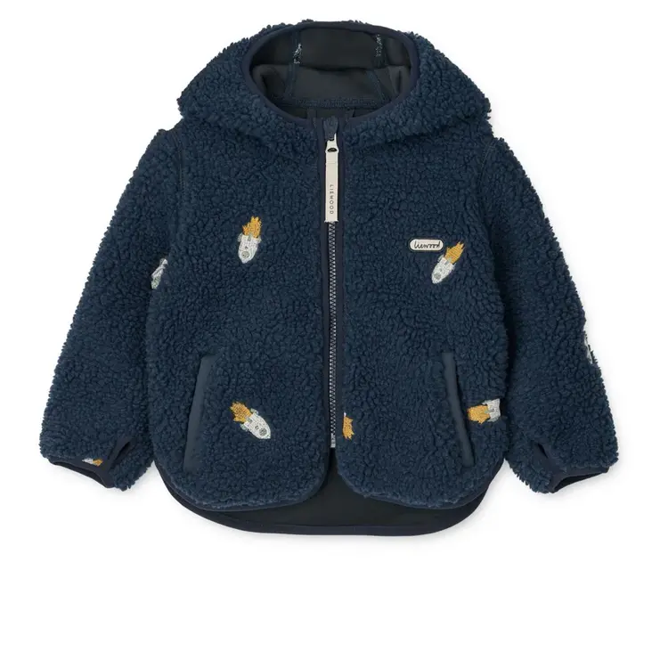 Liewood Mara Jacket With Ears - Classic Navy/Embroidery
