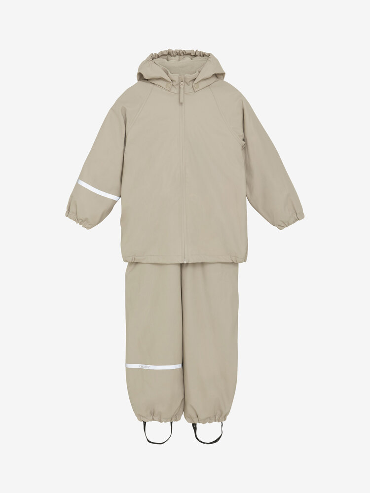 Rainwear Set w. Fleece - White Pepper