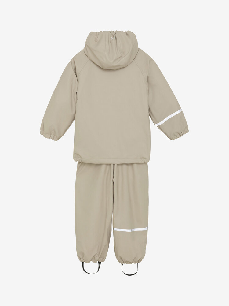 Rainwear Set w. Fleece - White Pepper