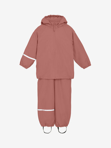 Rainwear Set w. Fleece - Brick Dust