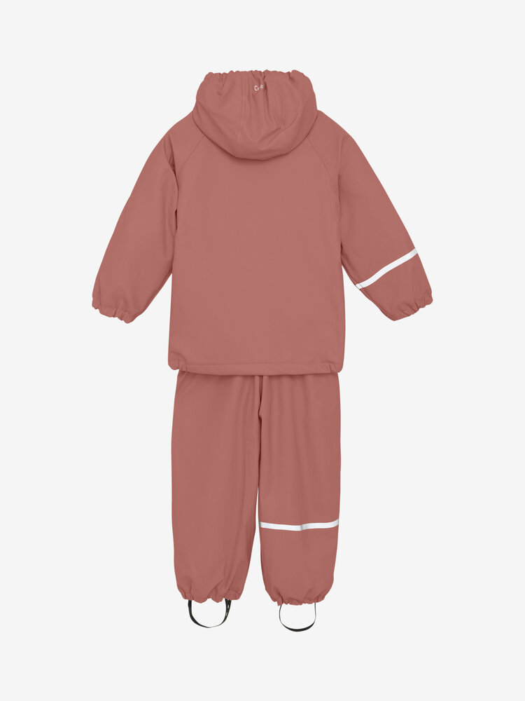 Rainwear Set w. Fleece - Brick Dust