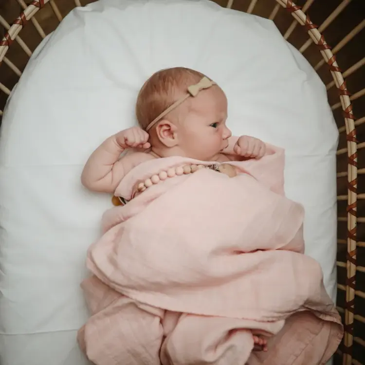 Mushie Swaddle - Rose Vanilla