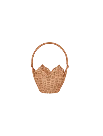 Olli Ella Rattan Poinsettia Carry Basket