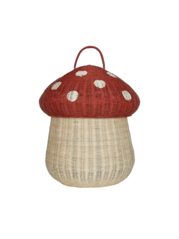 Olli Ella Mushroom Storage Basket - Red