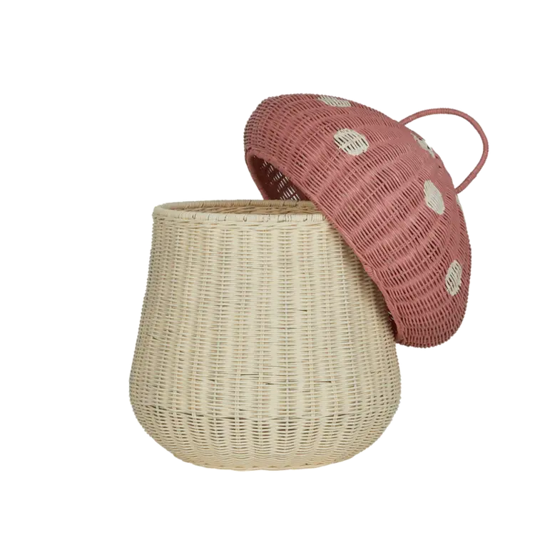 Olli Ella Mushroom Storage Basket - Musk