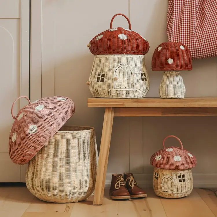 Olli Ella Mushroom Storage Basket - Musk