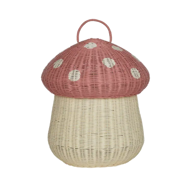 Olli Ella Mushroom Storage Basket - Musk