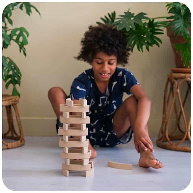 Open Ended Blokken Mini Redwood - 24 Stuks