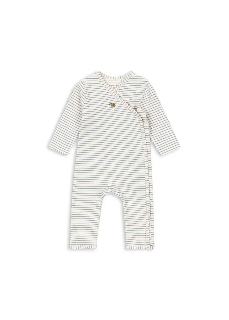 Konges Sløjd Basic Newborn Onesie - Stripe Blue
