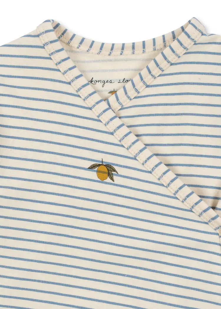 Konges Sløjd Basic Newborn Onesie - Stripe Blue