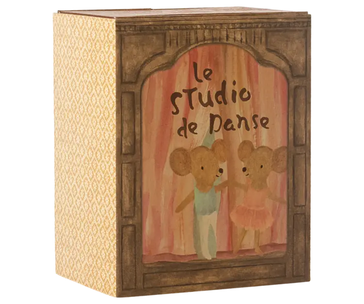 Maileg Ballet Mice In Dance Studio, Little Sister And Brother